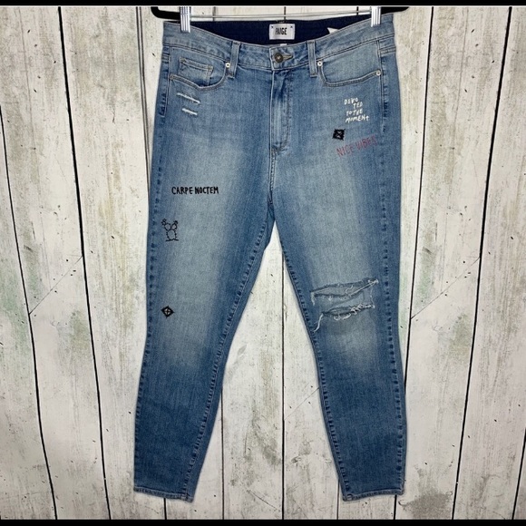 Paige | Hoxton Ankle Embellished Jeans - Picture 2 of 8